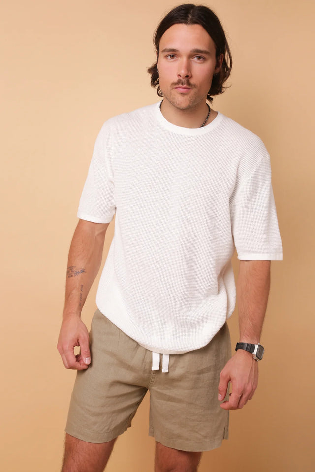 Soft Knit Tee - White-T-Shirts-Kore Studios-S-UPTOWN LOCAL
