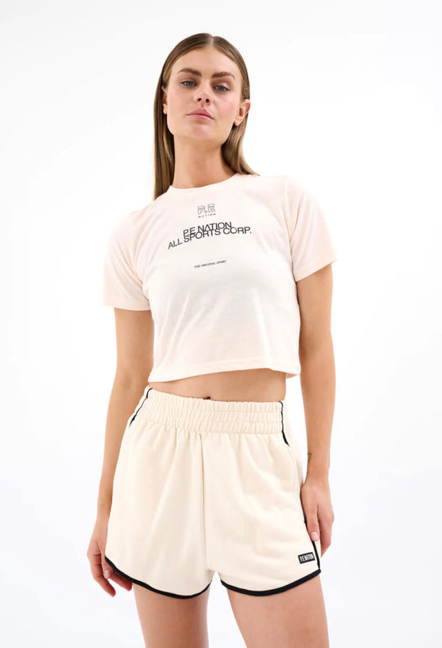 Parallel Tee - Pearled Ivory-Activewear-PE Nation-XS-UPTOWN LOCAL