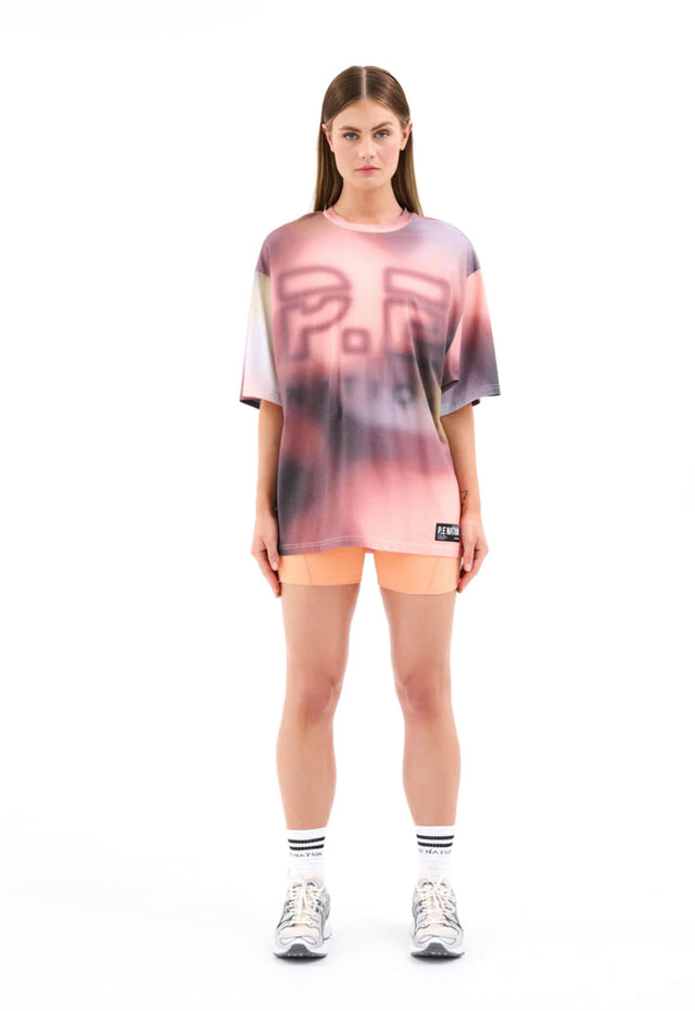 Cyper Oversized Tee - Blur Print-Activewear-PE Nation-XS-UPTOWN LOCAL
