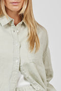 Womens Hampton Linen Shirt - Sage Green-Shirts-Academy Brand-XS-UPTOWN LOCAL
