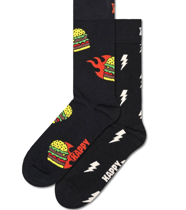 Happy Socks Gift Set Blast Off Burger 2 pack 41-46-Socks-Happy Socks-UPTOWN LOCAL