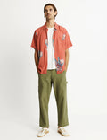 Zed Bowler Shirt - Red Tropical-Mr. Simple-S-UPTOWN LOCAL