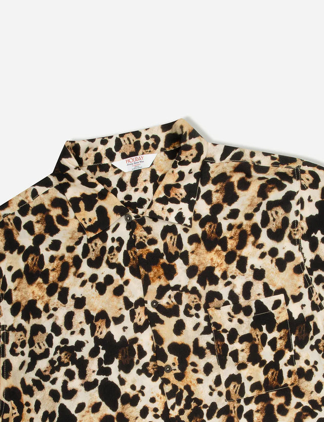 Zed Bowler Shirt - Leopard-Mr. Simple-S-UPTOWN LOCAL