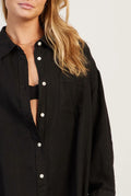 Hampton Linen Beach Dress - Black-Academy Brand-XS/S-UPTOWN LOCAL