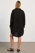 Hampton Linen Beach Dress - Black-Academy Brand-XS/S-UPTOWN LOCAL