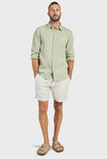 Hampton Linen Shirt - Silver Green-Shirts-Academy Brand-S-UPTOWN LOCAL