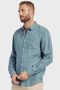Hampton Linen Shirt - Shadow Blue-Shirts-Academy Brand-S-UPTOWN LOCAL