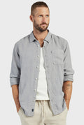 Hampton Linen Shirt - Ash Grey-Shirts-Academy Brand-S-UPTOWN LOCAL