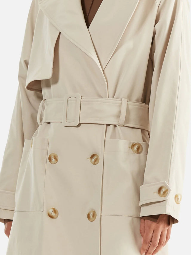 Carrie Trench Coat - Birch-Jackets-ENA PELLY-6-UPTOWN LOCAL