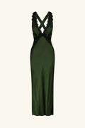 Camille Lace Cross Back Midi Dress Fern/Black-Dresses-Shona Joy-6-UPTOWN LOCAL