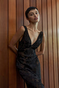 Eliza Dress Burnout Black-Dresses-Rolla's-6 / XS-UPTOWN LOCAL