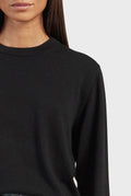 Merino Crew Black-Knitwear-Academy Brand Womens-XS-UPTOWN LOCAL