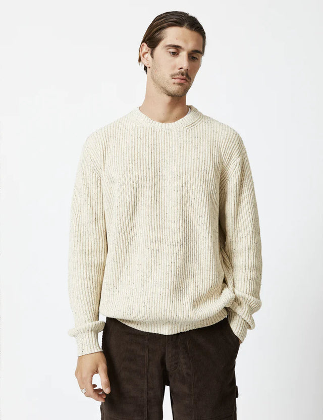 Fisher Knit - Oatmeal-Jumpers-Mr. Simple-S-UPTOWN LOCAL