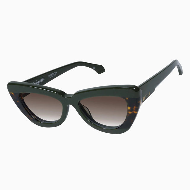 Lafayette - Army Green Clear Tort Splice w. Gold Metal / Brown Gradient Lens-Sunglasses-Valley-UPTOWN LOCAL