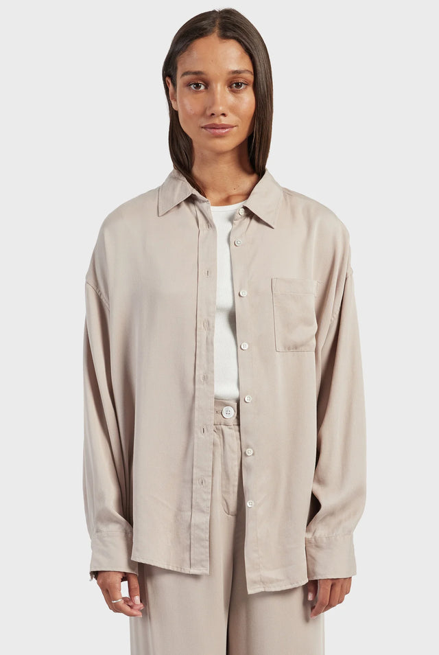 Greta Relaxed Shirt - Rose Cloud-Shirts-Academy Brand Womens-XS-UPTOWN LOCAL