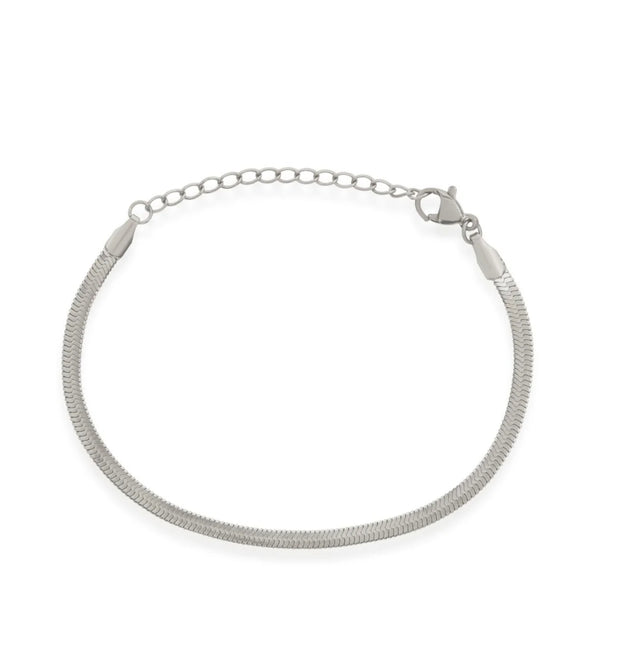 SAINT VALENTINE - Sphinx 3mm Snake Chain Bracelet - Silver-Jewellery-Saint Valentine-UPTOWN LOCAL
