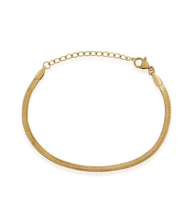 SAINT VALENTINE - Sphinx 3mm Snake Chain Bracelet - Gold-Jewellery-Saint Valentine-UPTOWN LOCAL