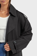 ACADEMY BRAND - Jackie Trench - Black-Jackets-Academy Brand Womens-XS/S-UPTOWN LOCAL