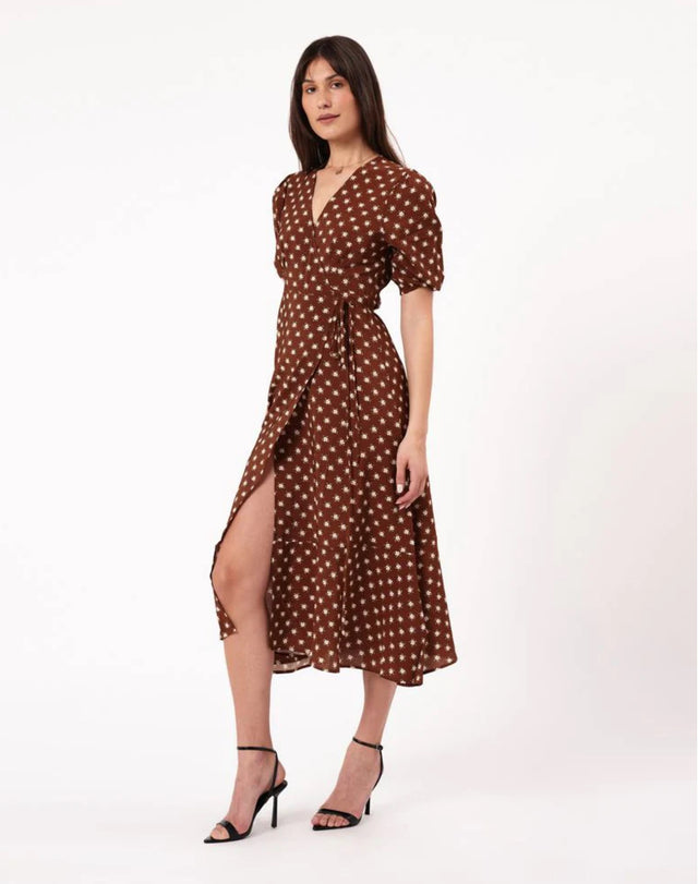 ROLLAS - Verona Dress - Gia Foral Bronze-Dresses-Rolla's-6/XS-UPTOWN LOCAL