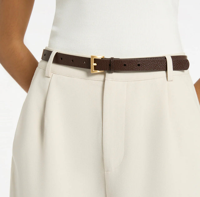 STATUS ANXIETY - Part Of Me - Belt - Choc/Gold-Belts-Status Anxiety-S/M-UPTOWN LOCAL