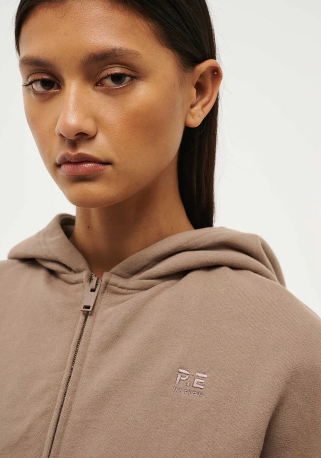 PE NATION - Adventure Zip Through - Taupe-Jackets-PE Nation-XS-UPTOWN LOCAL