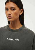 PE NATION - Purpose Sweat - Washed Gunmetal-Jumpers-PE Nation-XS-UPTOWN LOCAL