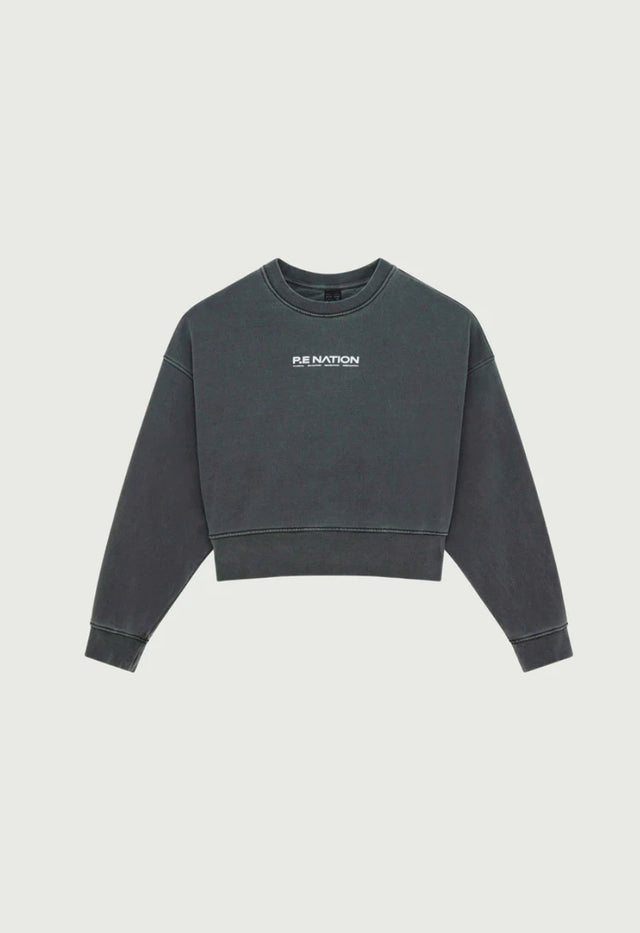 PE NATION - Purpose Sweat - Washed Gunmetal-Jumpers-PE Nation-XS-UPTOWN LOCAL