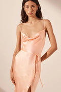 SHONA JOY - La Lune - Bias Cowl Maxi - Peach-Dresses-Shona Joy-6-UPTOWN LOCAL