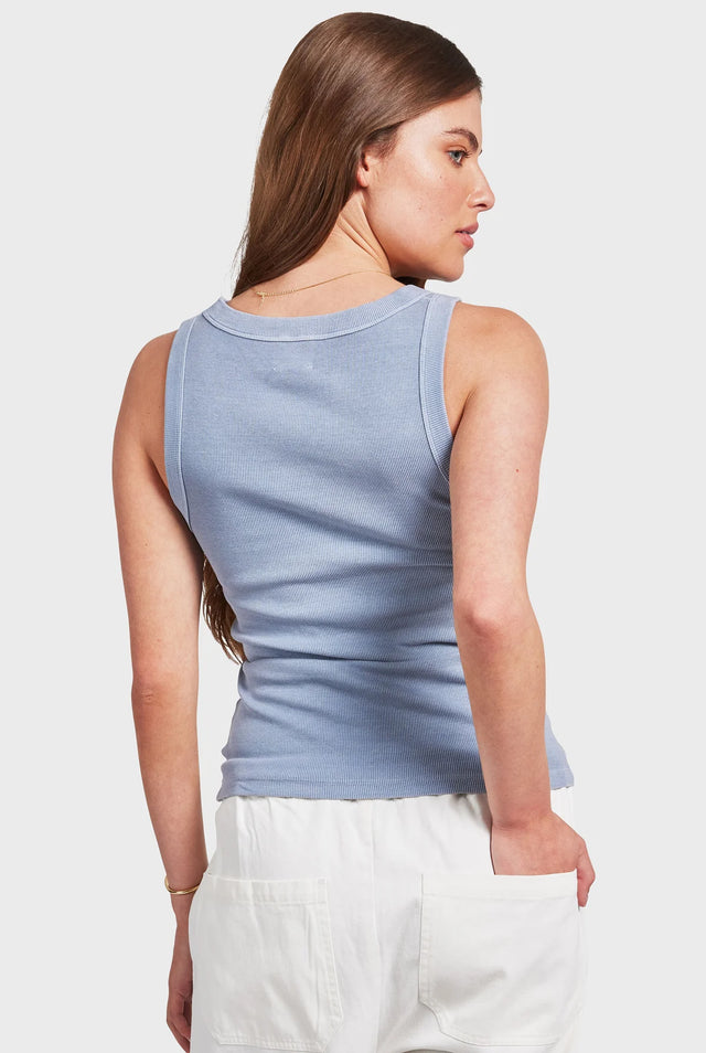 ACADEMY BRAND - Essential Rib Tank - Lavender Ash-Shirts & Tops-Academy Brand Womens-XS-UPTOWN LOCAL