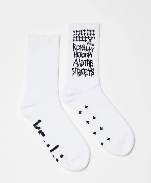 KSUBI - Royalty Ksocks - White / Black-Socks-Ksubi-UPTOWN LOCAL