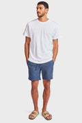 ACADEMY BRAND - Riviera Linen Short - Bluegrass / Navy Stripe-Shorts-Academy Brand-30-UPTOWN LOCAL