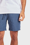 ACADEMY BRAND - Riviera Linen Short - Bluegrass / Navy Stripe-Shorts-Academy Brand-30-UPTOWN LOCAL