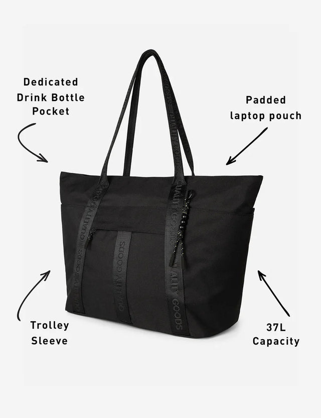 MR SIMPLE - Jasper Large Tote - Black-Bags-Mr. Simple-UPTOWN LOCAL