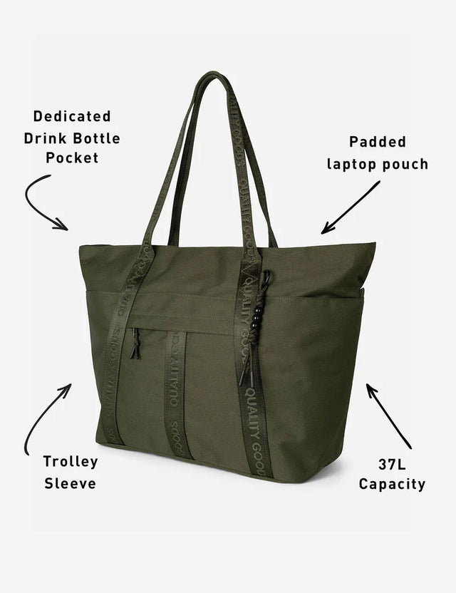 MR SIMPLE - Jasper Large Tote - Army-Bags-Mr. Simple-UPTOWN LOCAL