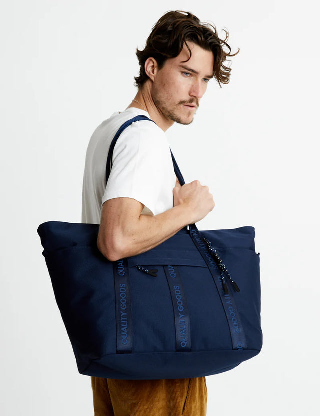 MR SIMPLE - Jasper Large Tote - Navy-Bags-Mr. Simple-UPTOWN LOCAL