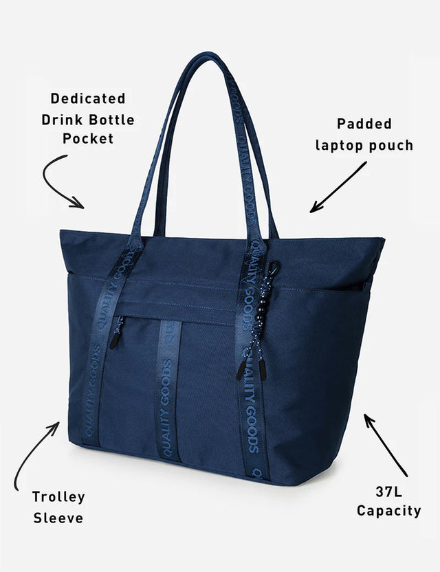 MR SIMPLE - Jasper Large Tote - Navy-Bags-Mr. Simple-UPTOWN LOCAL