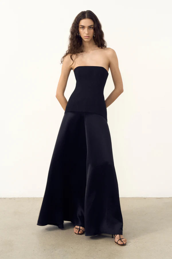 SHONA JOY - Adri Strapless Panelled Maxi - Black-Dresses-Shona Joy-6-UPTOWN LOCAL