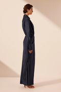 SHONA JOY - Shae Draped Shirt Maxi Dress - Aegean Blue-Dresses-Shona Joy-6-UPTOWN LOCAL