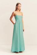 SHONA JOY - Alec Low Open Back Maxi Dress - Pool Blue-Dresses-Shona Joy-6-UPTOWN LOCAL