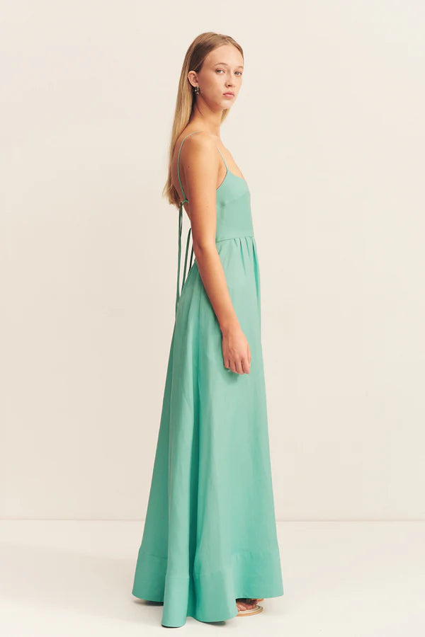 SHONA JOY - Alec Low Open Back Maxi Dress - Pool Blue-Dresses-Shona Joy-6-UPTOWN LOCAL