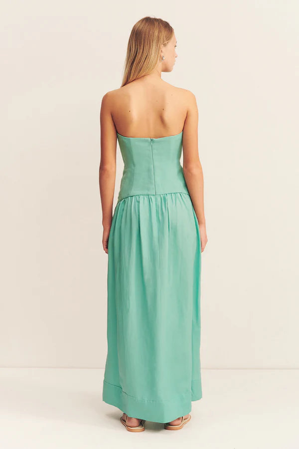 SHONA JOY - Alec Strapless Panelled Maxi Dress - Pool-Dresses-Shona Joy-6-UPTOWN LOCAL