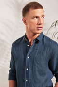 ACADEMY BRAND - Rory Linen - Bluegrass / Navy-Shirts-Academy Brand-S-UPTOWN LOCAL