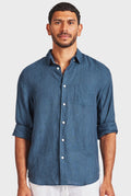 ACADEMY BRAND - Rory Linen - Bluegrass / Navy-Shirts-Academy Brand-S-UPTOWN LOCAL