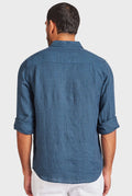 ACADEMY BRAND - Rory Linen - Bluegrass / Navy-Shirts-Academy Brand-S-UPTOWN LOCAL