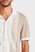 ACADEMY BRAND - Jackson Stripe Knit SS Shirt - Oatmeal-Shirts-Academy Brand-S-UPTOWN LOCAL