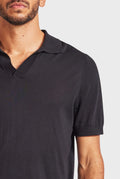 ACADEMY BRAND - Irvine Knit Polo - Black-Polo-Academy Brand-S-UPTOWN LOCAL