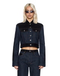 KSUBI - Slim Trucker Jacket Vixen Spliced - Black-Jackets-Ksubi-6/XS-UPTOWN LOCAL