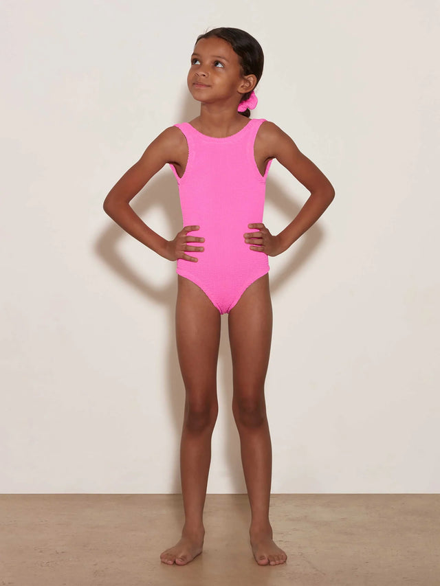 HUNZA G - Kids Classic Swim (3-6) - Bubblegum-Swimwear-Hunza G-UPTOWN LOCAL