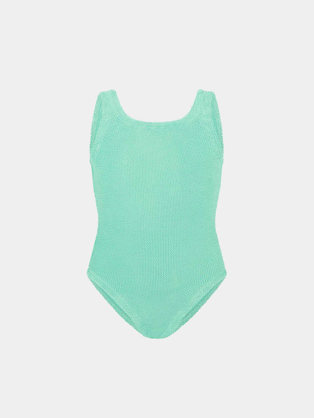 HUNZA G - Kids Classic Swim (3-6) - Metallic Mint-Swimwear-Hunza G-UPTOWN LOCAL