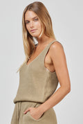 Nancy Knit Top - Sandstorm Green-Shirts & Tops-Academy Brand Womens-XS-UPTOWN LOCAL